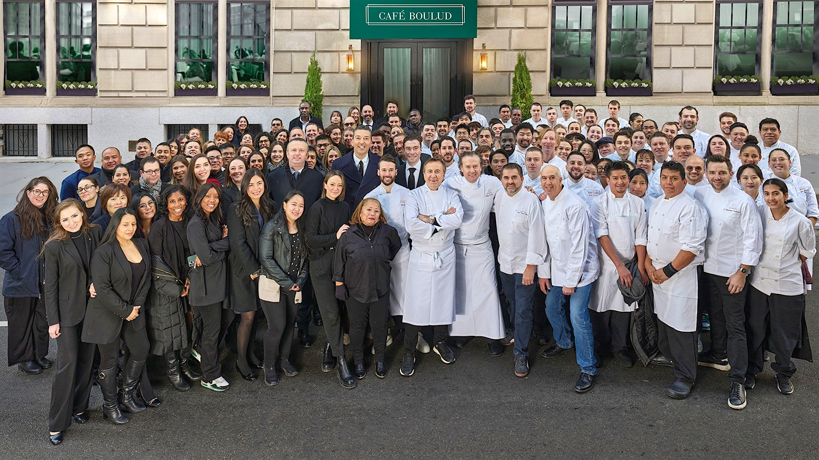 The Café Boulud team outside the restaurant.